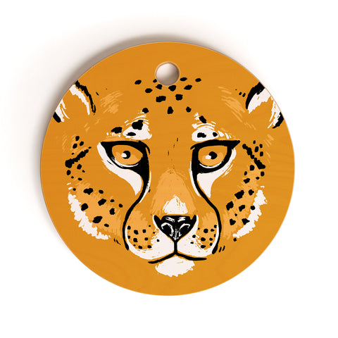 Avenie Wild Cheetah Collection VII Cutting Board Round