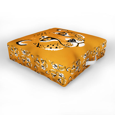 Avenie Wild Cheetah Collection VII Outdoor Floor Cushion