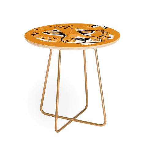 Avenie Wild Cheetah Collection VII Round Side Table