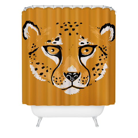 Avenie Wild Cheetah Collection VII Shower Curtain