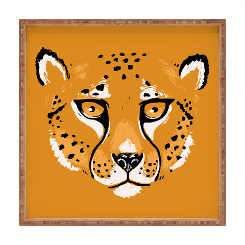 Avenie Wild Cheetah Collection VII Square Tray