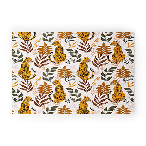 Avenie Wild Cheetah Collection Welcome Mat