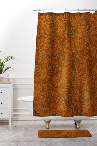 Avenie Wild Cheetah Collection X Shower Curtain And Mat