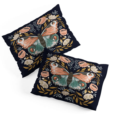 Avenie William Morris Butterfly Midn Pillow Shams