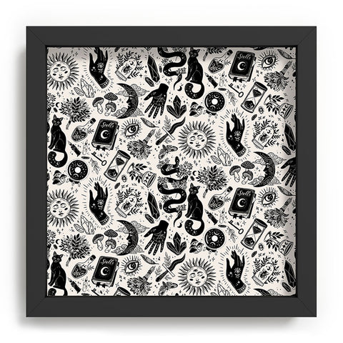 Avenie Witch Vibes Black and White Recessed Framing Square