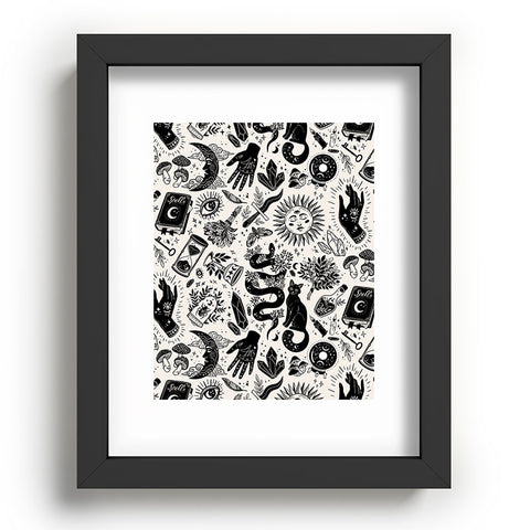 Avenie Witch Vibes Black and White Recessed Framing Rectangle