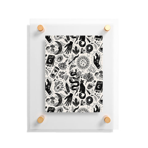 Avenie Witch Vibes Black and White Floating Acrylic Print