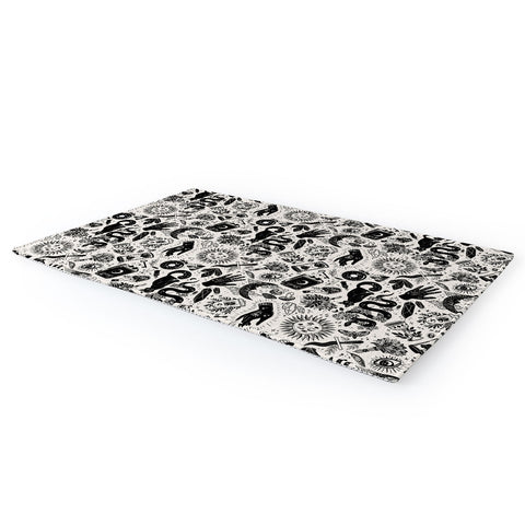 Avenie Witch Vibes Black and White Area Rug