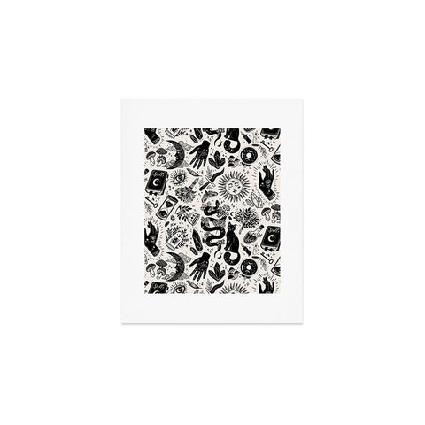 Avenie Witch Vibes Black and White Art Print