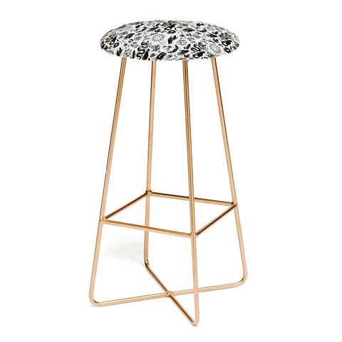 Avenie Witch Vibes Black and White Bar Stool