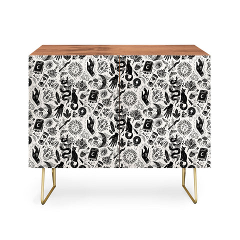 Avenie Witch Vibes Black and White Credenza