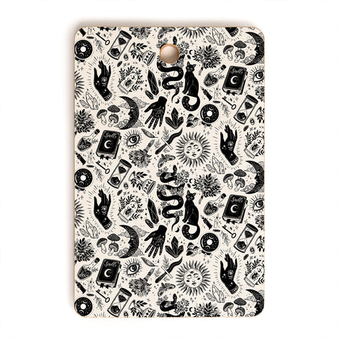 Avenie Witch Vibes Black and White Cutting Board Rectangle