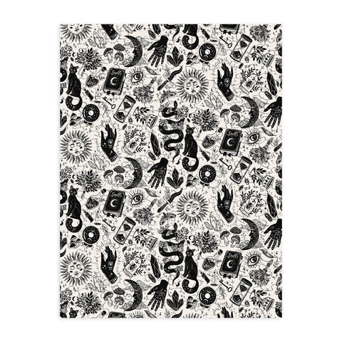 Avenie Witch Vibes Black and White Puzzle