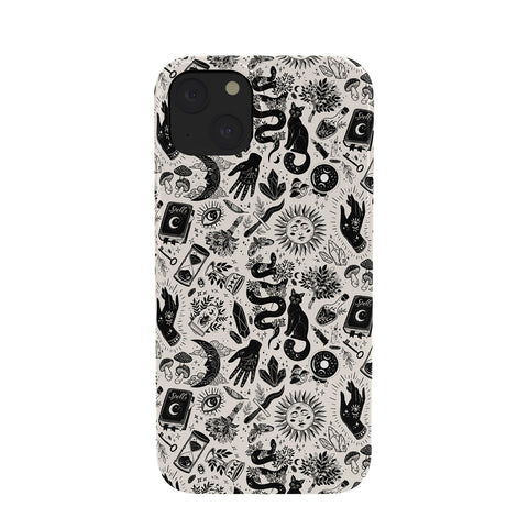 Avenie Witch Vibes Black and White Phone Case