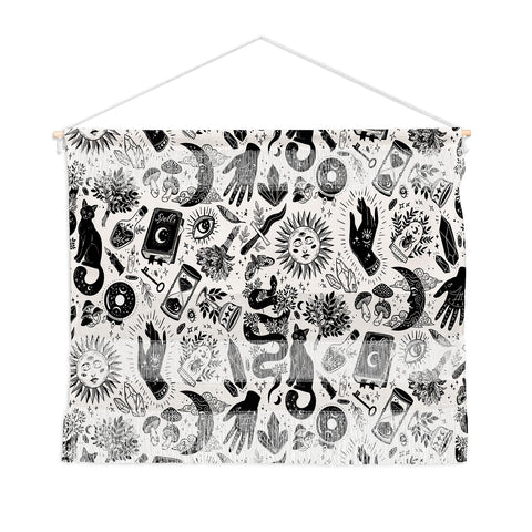 Avenie Witch Vibes Black and White Wall Hanging Landscape