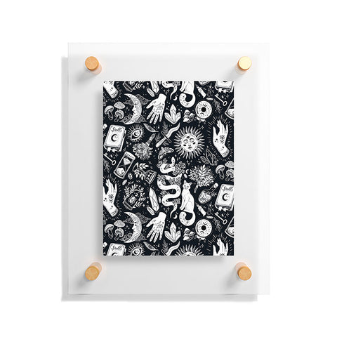 Avenie Witchy Vibes Black and White Floating Acrylic Print