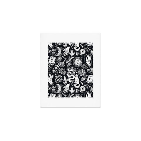 Avenie Witchy Vibes Black and White Art Print