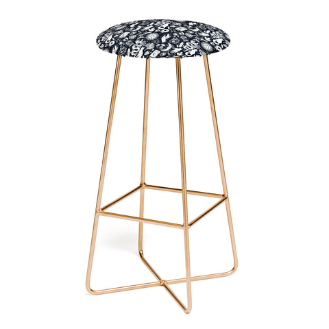 Avenie Witchy Vibes Black and White Bar Stool