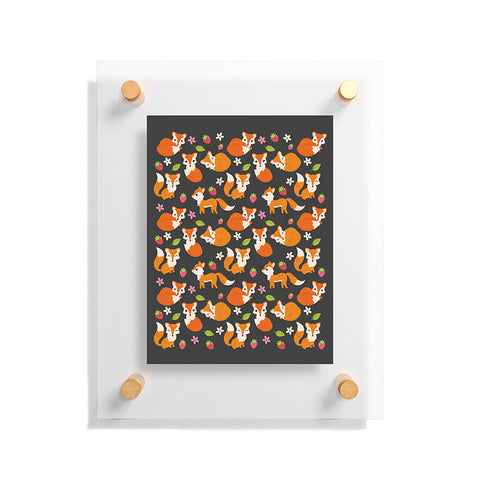 Avenie Woodland Fox Pattern Floating Acrylic Print