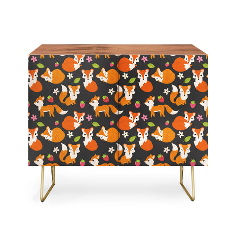 Avenie Woodland Fox Pattern Credenza