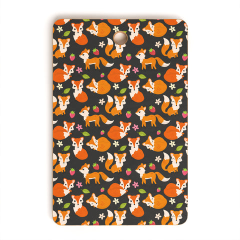 Avenie Woodland Fox Pattern Cutting Board Rectangle