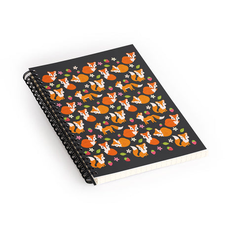 Avenie Woodland Fox Pattern Spiral Notebook