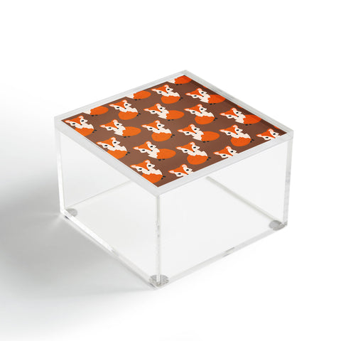 Avenie Woodland Fox Sitting Acrylic Box