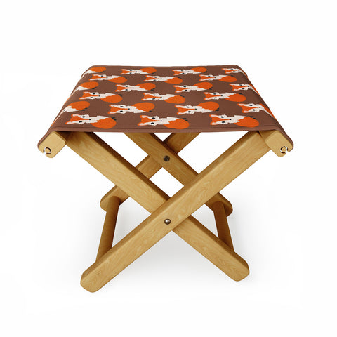 Avenie Woodland Fox Sitting Folding Stool