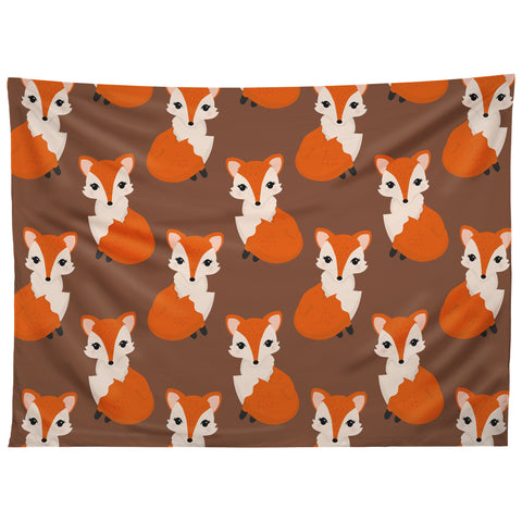 Avenie Woodland Fox Sitting Tapestry