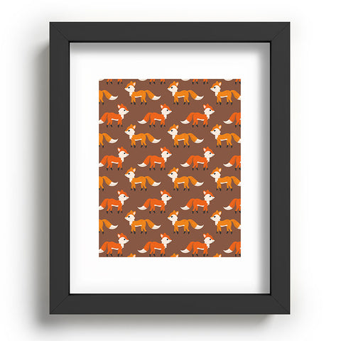 Avenie Woodland Foxes Recessed Framing Rectangle