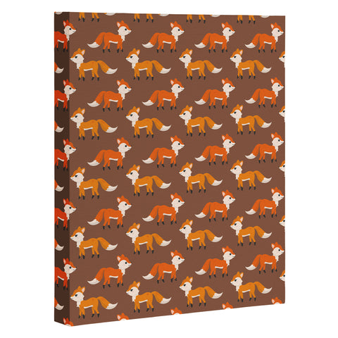 Avenie Woodland Foxes Art Canvas