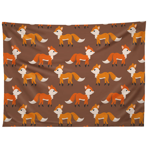 Avenie Woodland Foxes Tapestry