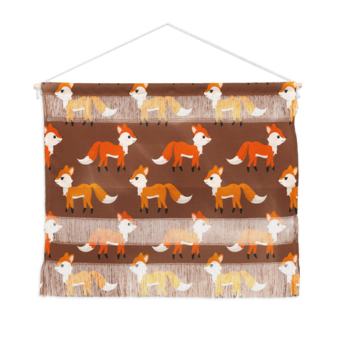 Avenie Woodland Foxes Wall Hanging Landscape