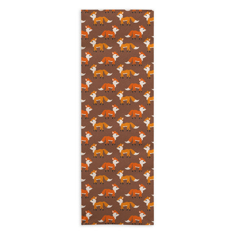 Avenie Woodland Foxes Yoga Towel