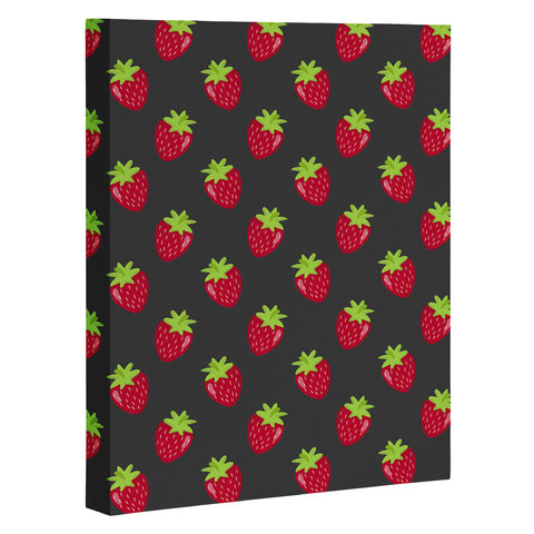 Avenie Woodland Strawberries Art Canvas