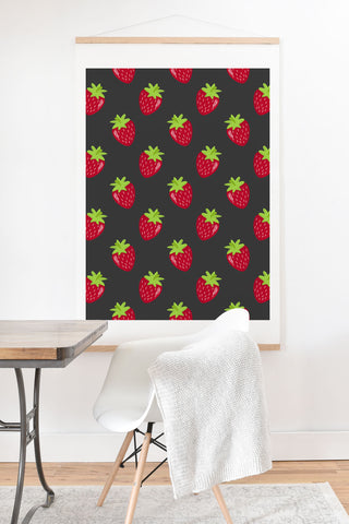 Avenie Woodland Strawberries Art Print And Hanger