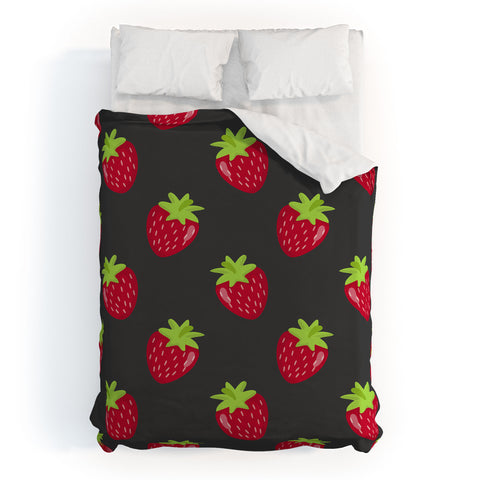 Avenie Woodland Strawberries Duvet Cover