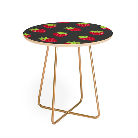 Avenie Woodland Strawberries Round Side Table