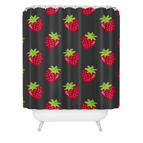 Avenie Woodland Strawberries Shower Curtain