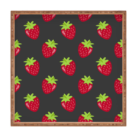Avenie Woodland Strawberries Square Tray