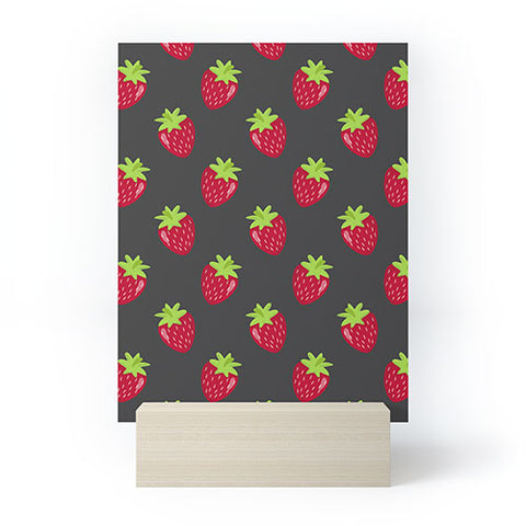 Avenie Woodland Strawberries Mini Art Print