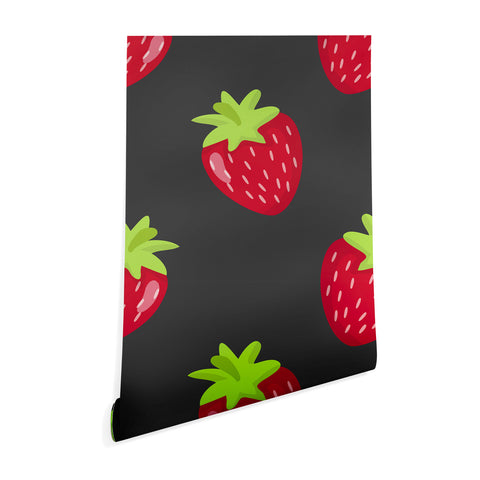 Avenie Woodland Strawberries Wallpaper