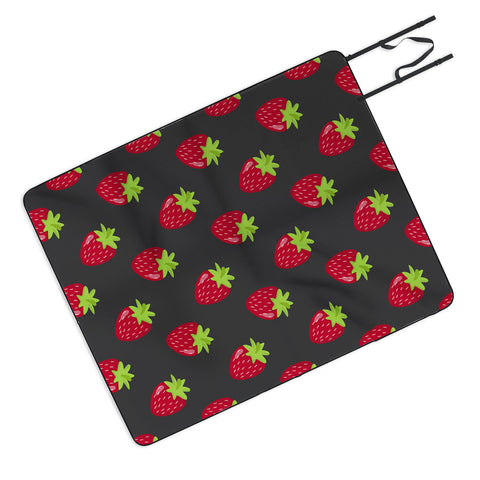 Avenie Woodland Strawberries Picnic Blanket