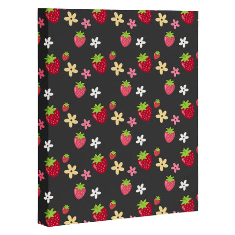 Avenie Woodland Strawberry Art Canvas