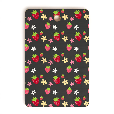 Avenie Woodland Strawberry Cutting Board Rectangle