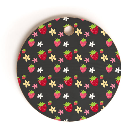 Avenie Woodland Strawberry Cutting Board Round
