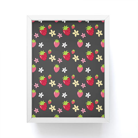 Avenie Woodland Strawberry Framed Mini Art Print