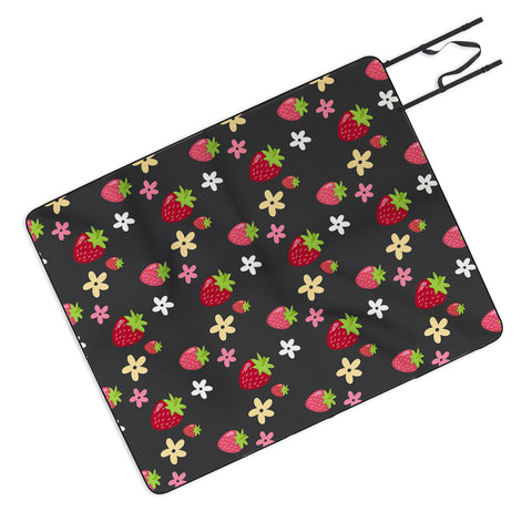 Avenie Woodland Strawberry Picnic Blanket
