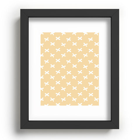 Avenie X Marks The Spot Honey Yellow Recessed Framing Rectangle
