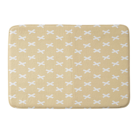 Avenie X Marks The Spot Honey Yellow Memory Foam Bath Mat
